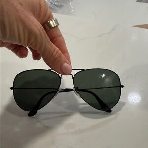 Ray-Ban Dark Green Aviator Sunglasses